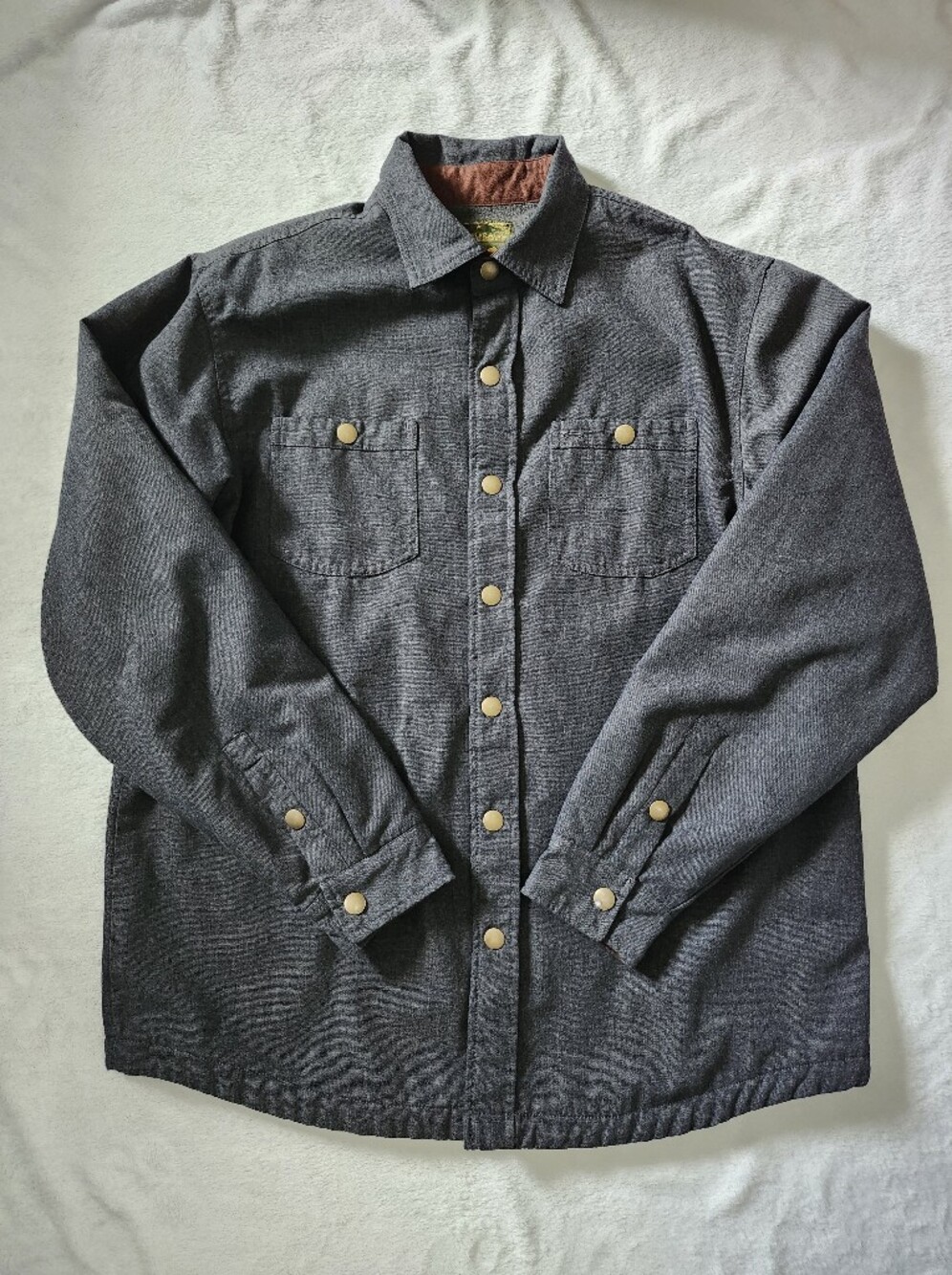 Anchorage Expedition Fleece Lined Button Up Jacket Midweight Shacket Men's Large